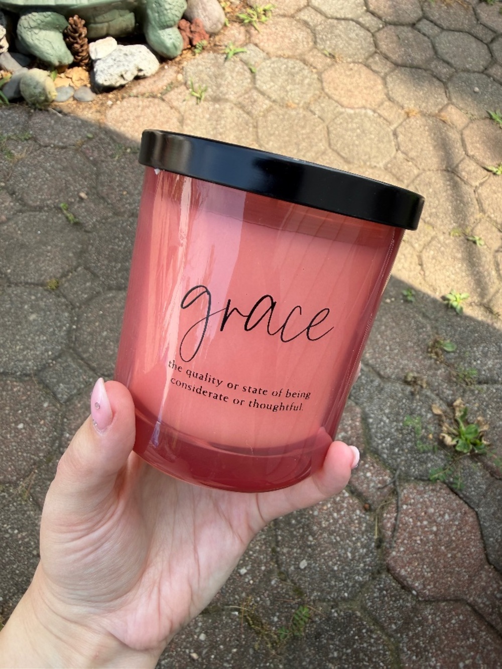Single Wick Grace Scented Candle Glass Jar with Lid